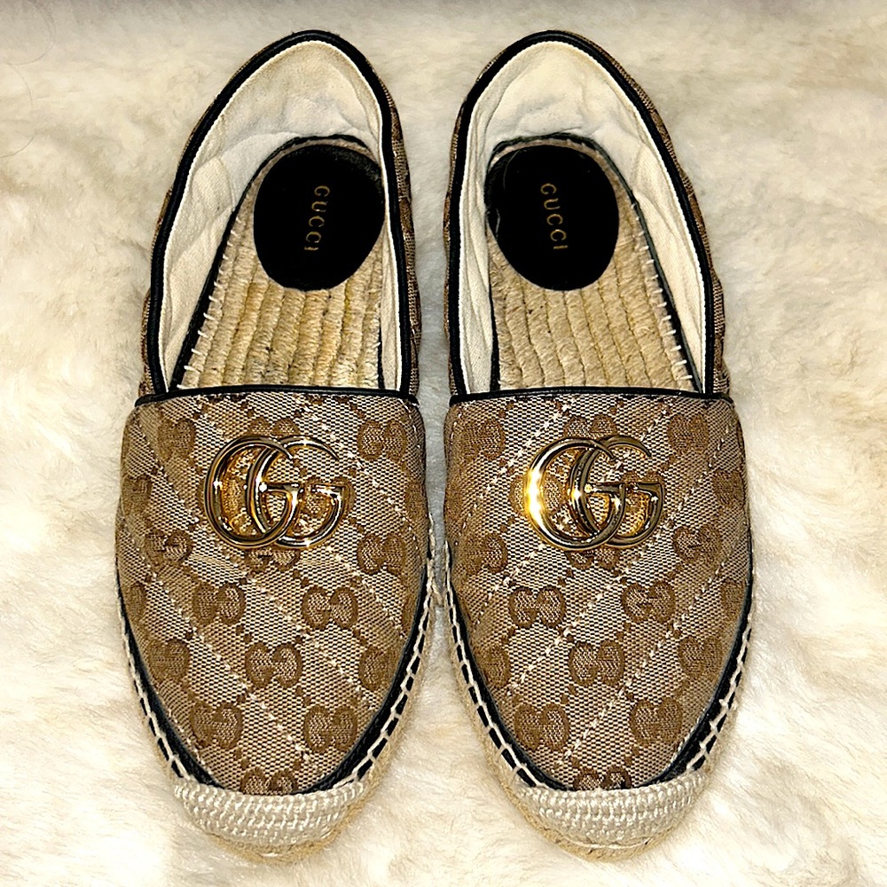 NWT Authentic Gucci Platform Logo Espadrilles Size 37.5 Willing to trade! - Picture 2 of 14